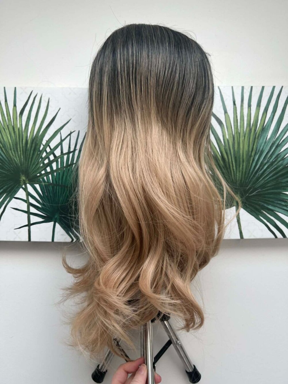 Blonde Synthetic Wig With Shadow Root